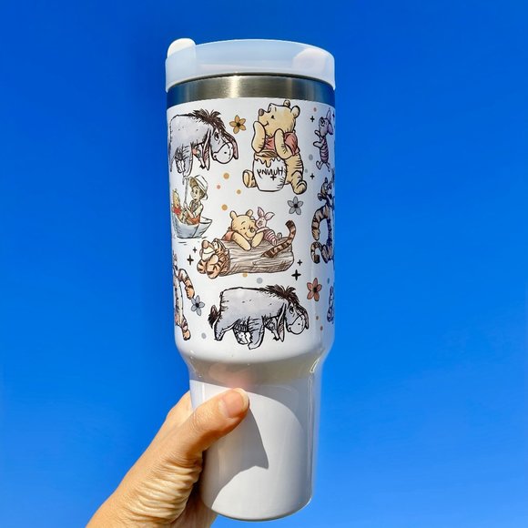 Hand Crafted Other - Disney Winnie the Pooh NEW 40 oz tumbler stainless 40oz cups birthday gift for